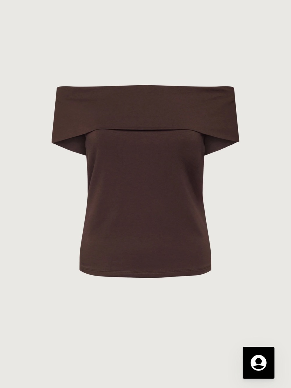 Oak and fort Off-Shoulder Brown Knit Top
